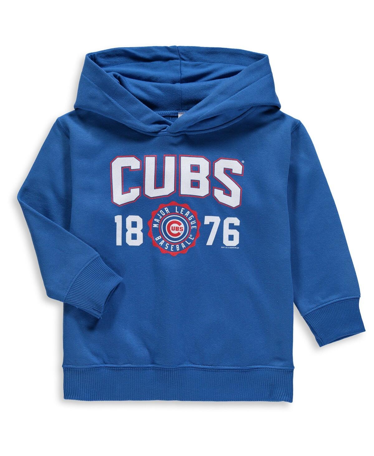 Soft As A Grape Babies' Boys And Girls Toddler  Royal Chicago Cubs Fleece Pullover Hoodie