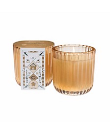 Gingerbread Brulee Ribbed Glass Candle