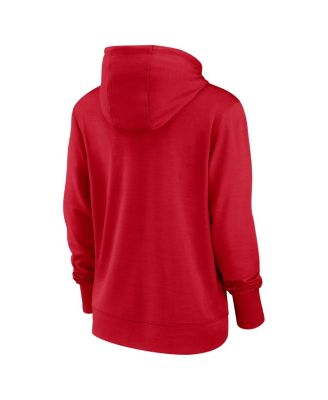 Women's Red Washington Nationals Diamond Knockout Performance Pullover Hoodie