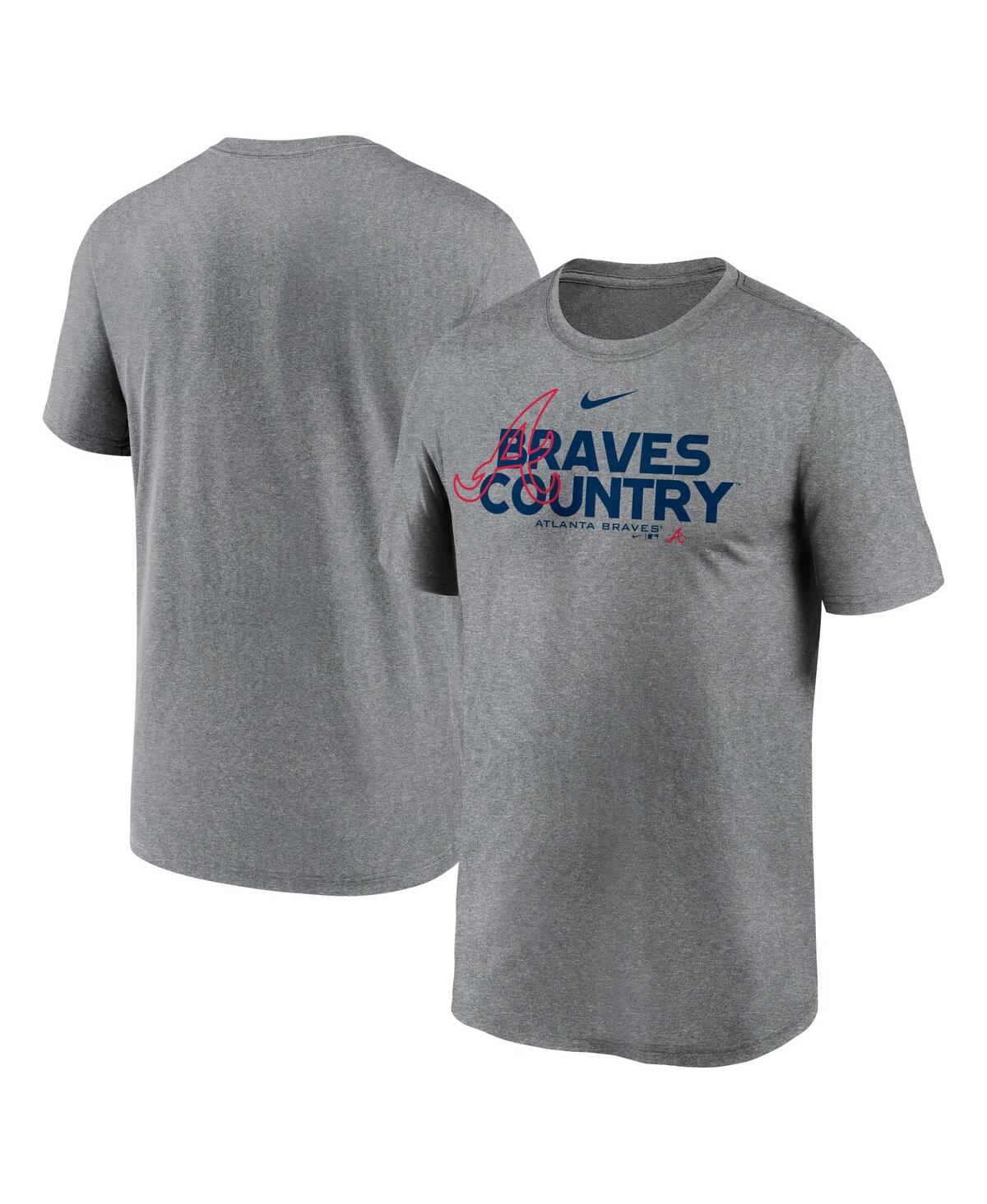 Nike Men's  Heathered Charcoal Atlanta Braves Local Rep Legend Performance T-shirt In Heathered Charcoal