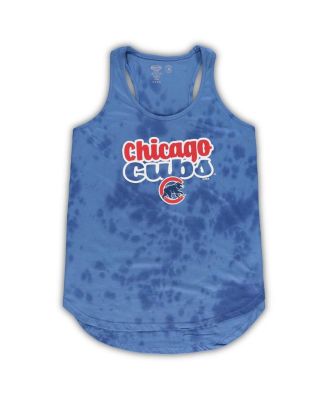 Women's Royal Chicago Cubs Plus Size Cloud Tank Top and Shorts Sleep Set
