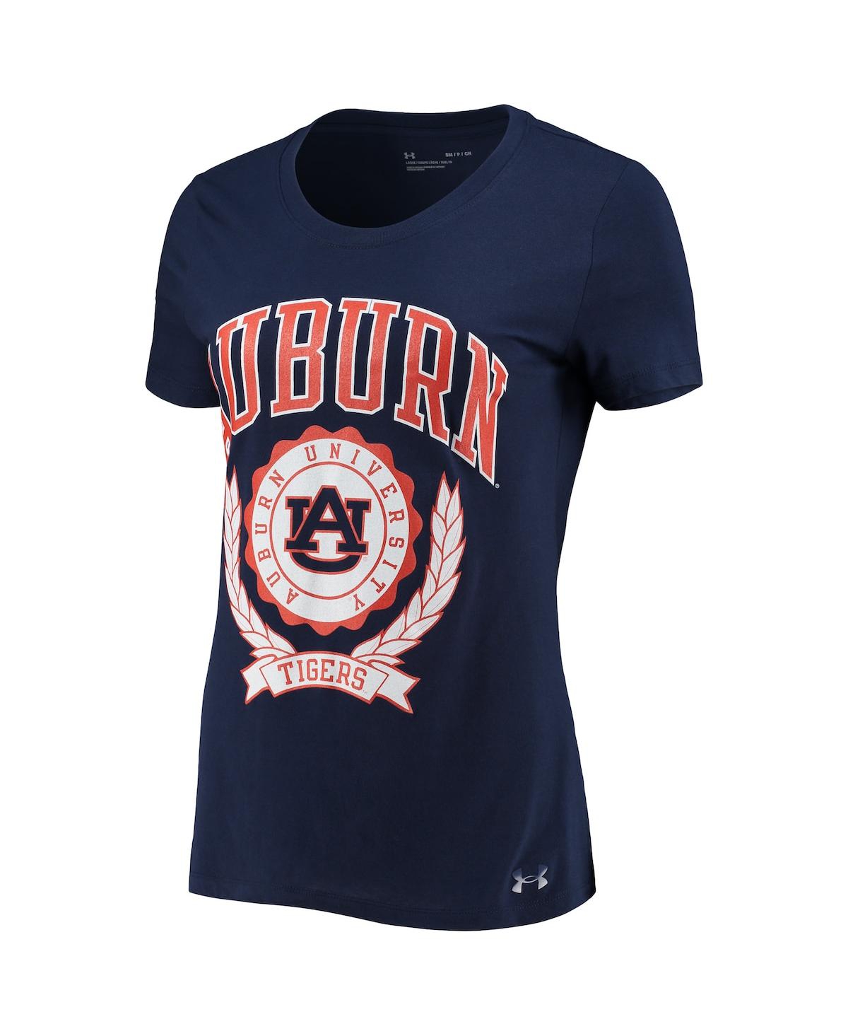 Shop Under Armour Women's  Navy Auburn Tigers T-shirt