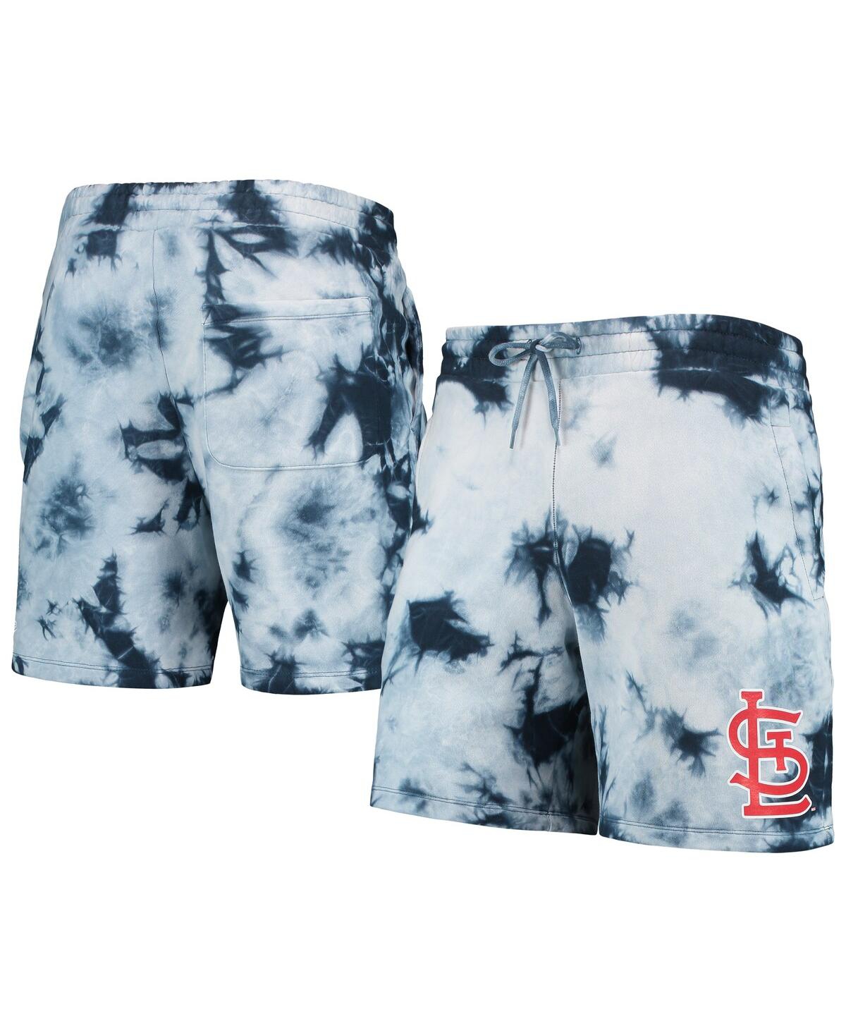 NEW ERA MEN'S NEW ERA NAVY ST. LOUIS CARDINALS TEAM DYE SHORTS 