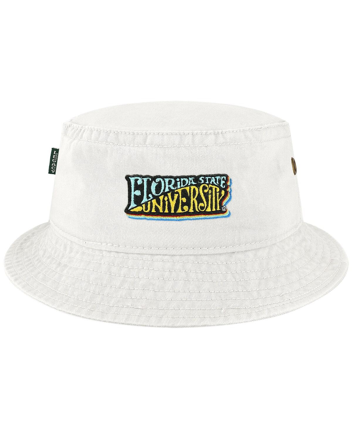 Shop League Collegiate Wear Men's  White Florida State Seminoles Beach Club Color Waves Bucket Hat