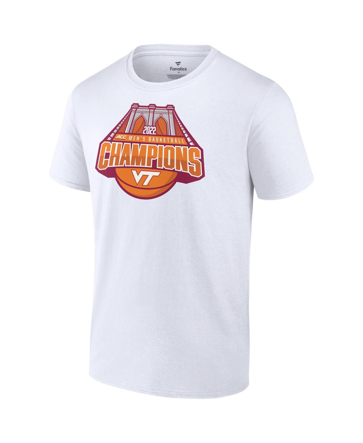Men's FanaticsVirginia Tech Hokies 2022 Acc Men's Basketball Conference Tournament Champions T-shirt - White