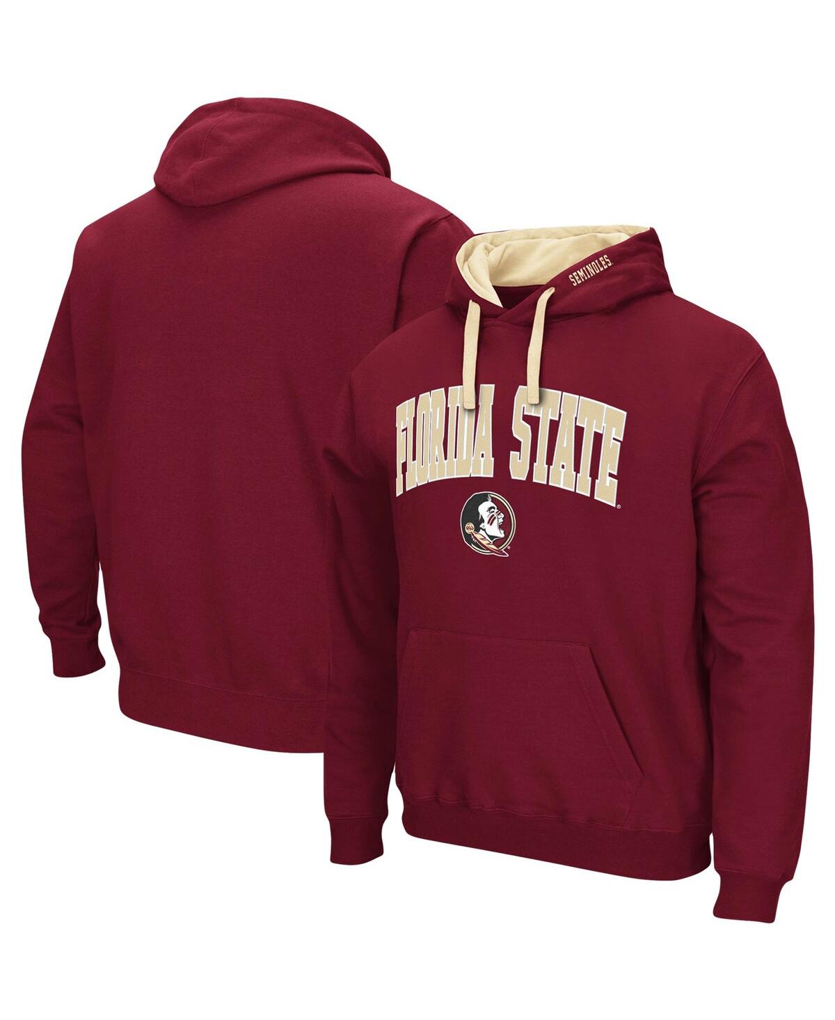Colosseum Men's Garnet Florida State Seminoles Slash Stack 2.0 Pullover Hoodie In Garnet