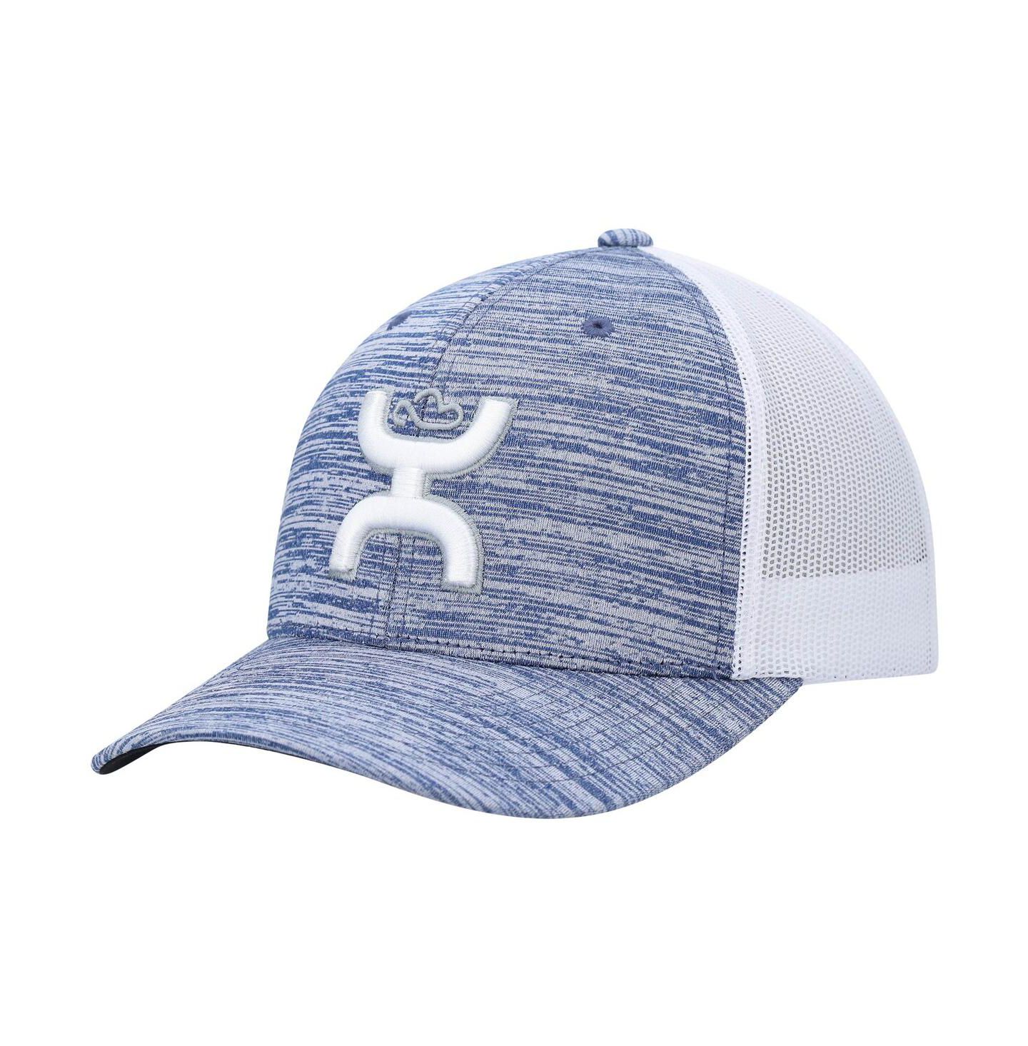 Мужская кепка Hooey Heather Powder Blue, White Sterling Trucker Snapback Hat — фото 1