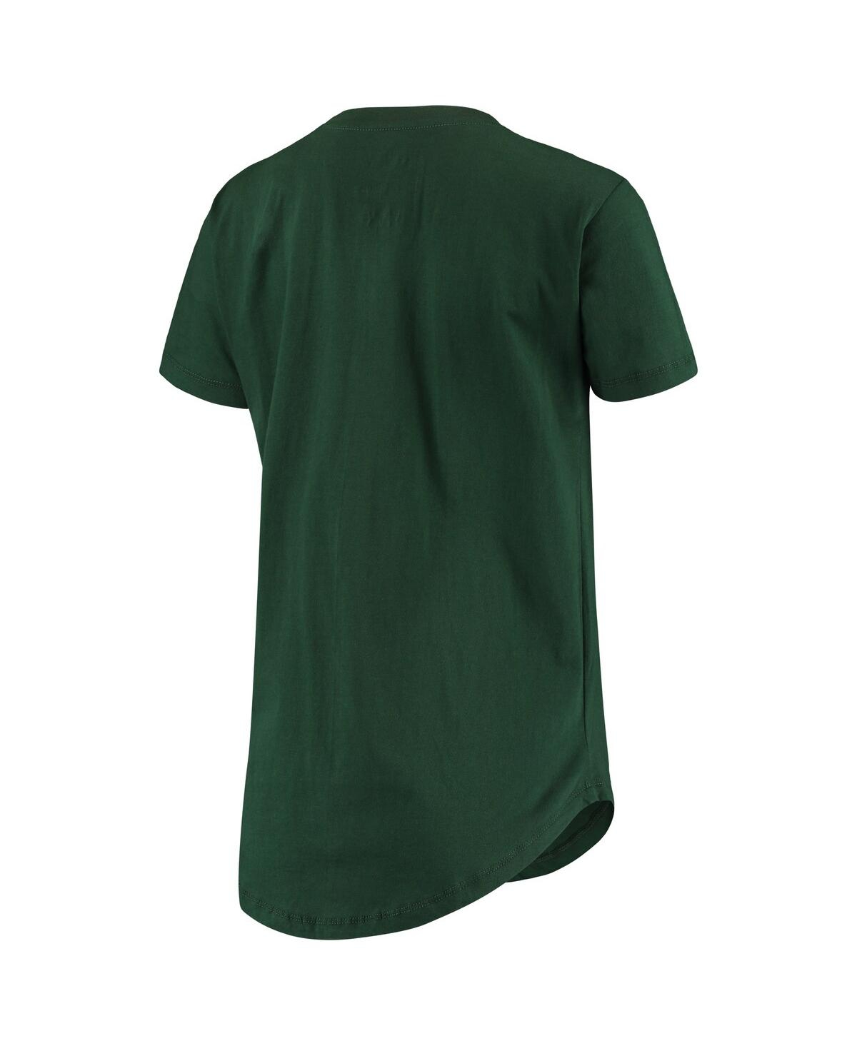 Shop Pressbox Women's  Green Michigan State Spartans Wild Lips Core T-shirt