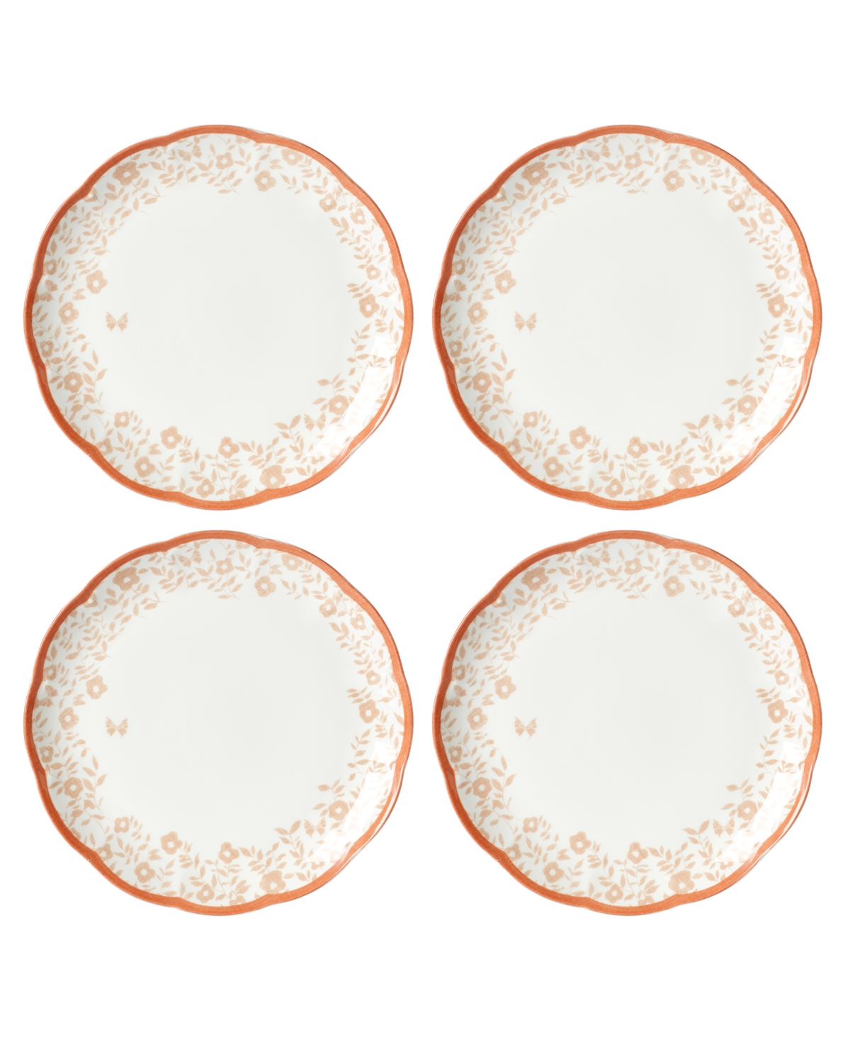 Lenox Butterfly Meadow Cottage Dinner Plate Set, Set of 4