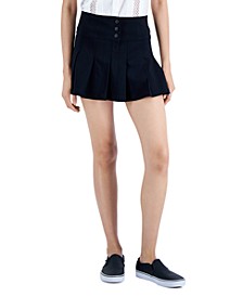 Juniors' Pleated Micro-Mini Skirt  