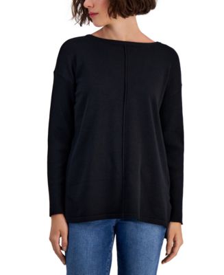MACEY PERIWINKLE SEAM FRONT TUNIC SWEATER
