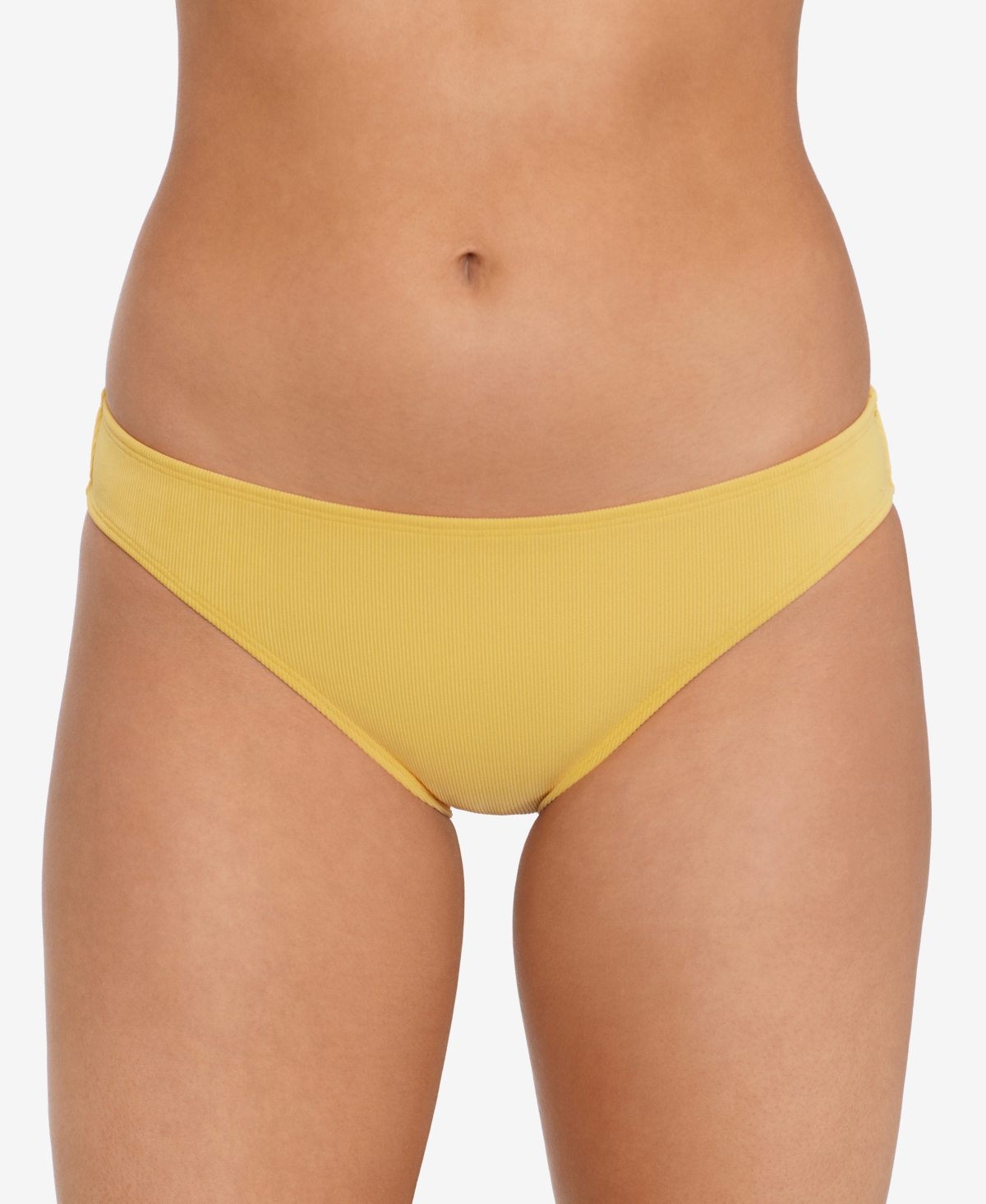 Salt + Cove Women's Ribbed Bikini Bottoms, Created For Macy's Women's Swimsuit In Sunset Yellow