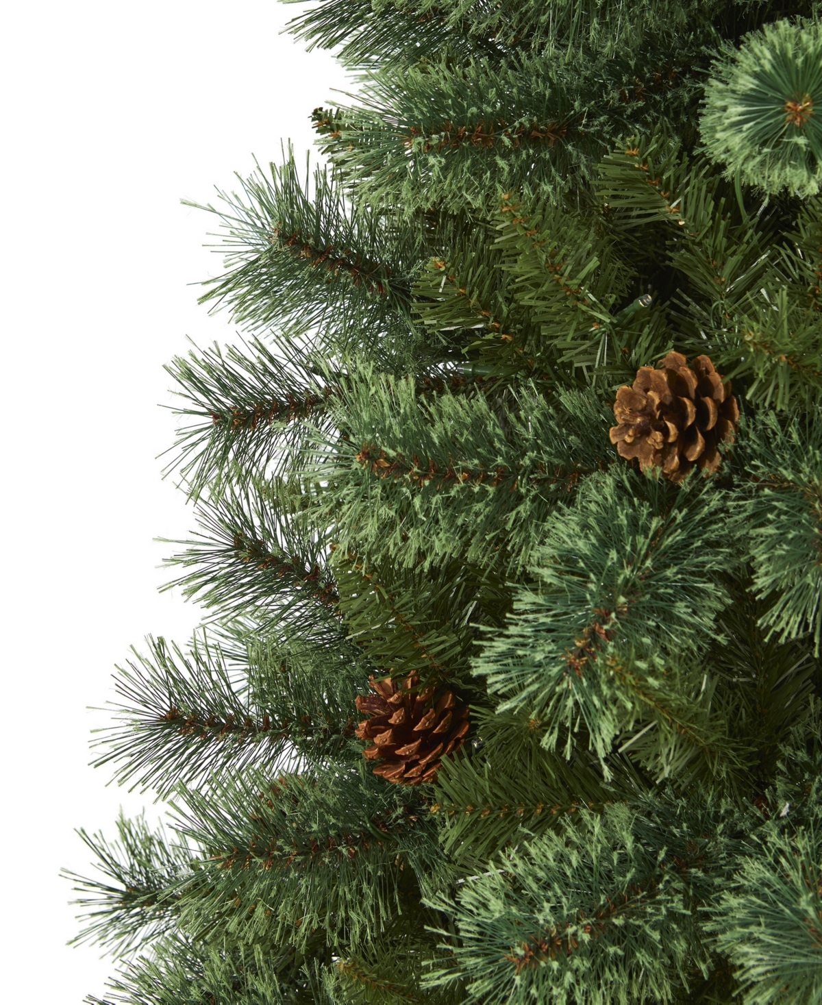 White Mountain Pine Artificial Christmas Tree with Lights and Pinecones, 72"