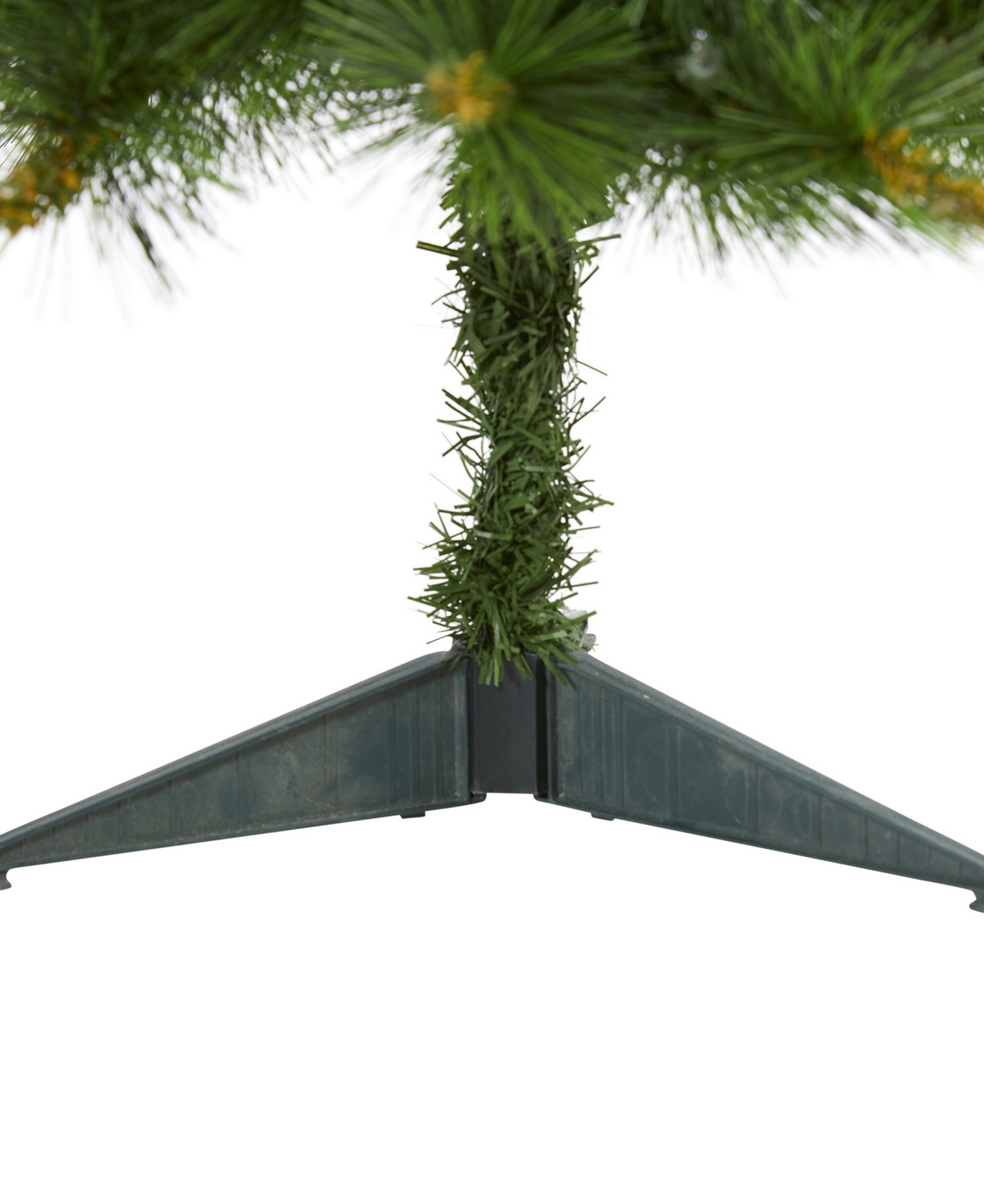 New England Pine Artificial Christmas Tree with Lights and Bendable Branches,