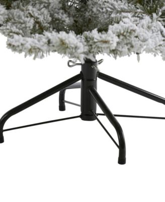 Flocked West Virginia Spruce Artificial Christmas Tree with Lights and Bendable Branches, 72"