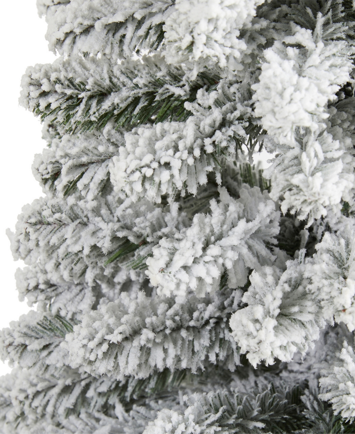 Flocked Pencil Artificial Christmas Tree with 438 Bendable Branches,