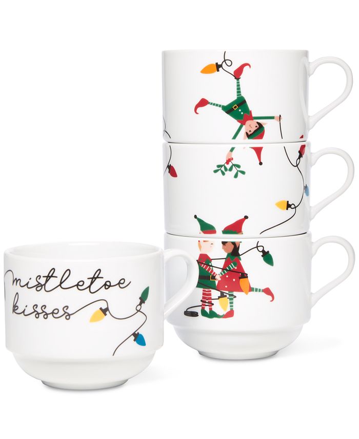 The Cellar Holiday Stackable Mugs, Set of 4, Created for Macy's Macy's