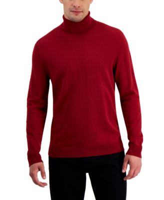 Red Turtleneck Men's Sweaters 