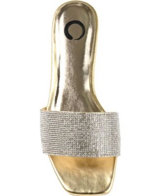 Women's Grayce Rhinestone Single Band Flat Sandals