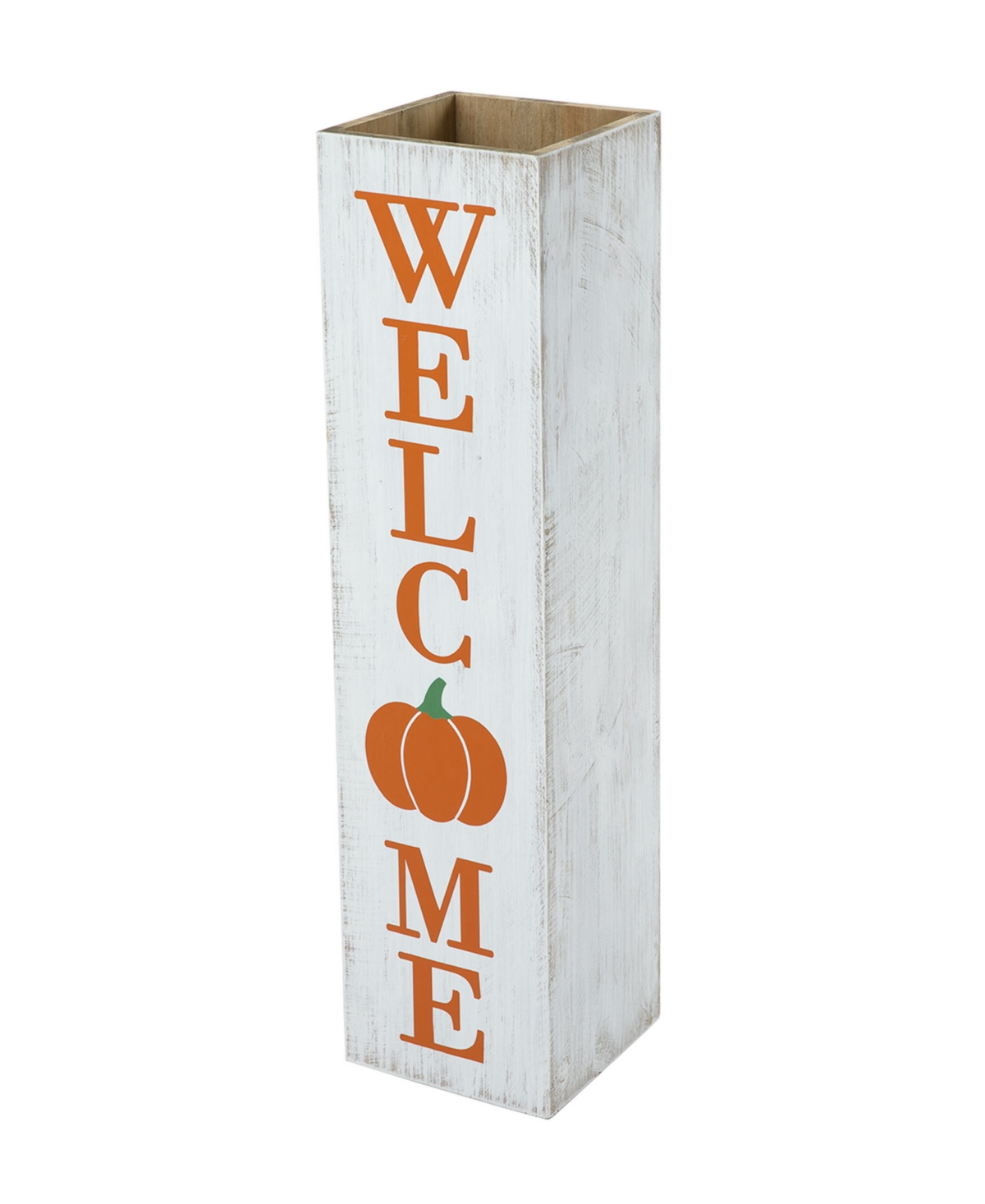 Glitzhome Fall And Thanksgiving Double Sided Washed Box Shaped Porch Sign, 30" In Multi