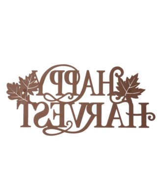 Metal "Happy Harvest" Wall Decor, 23.75"