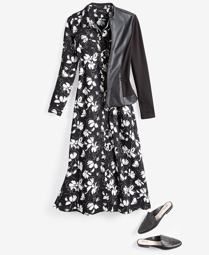 Alfani Petite MixedMedia ZipFront Jacket, Created for Macy's