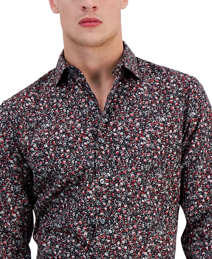 Bar III Men's SlimFit Machia FloralPrint Dress Shirt, Created for