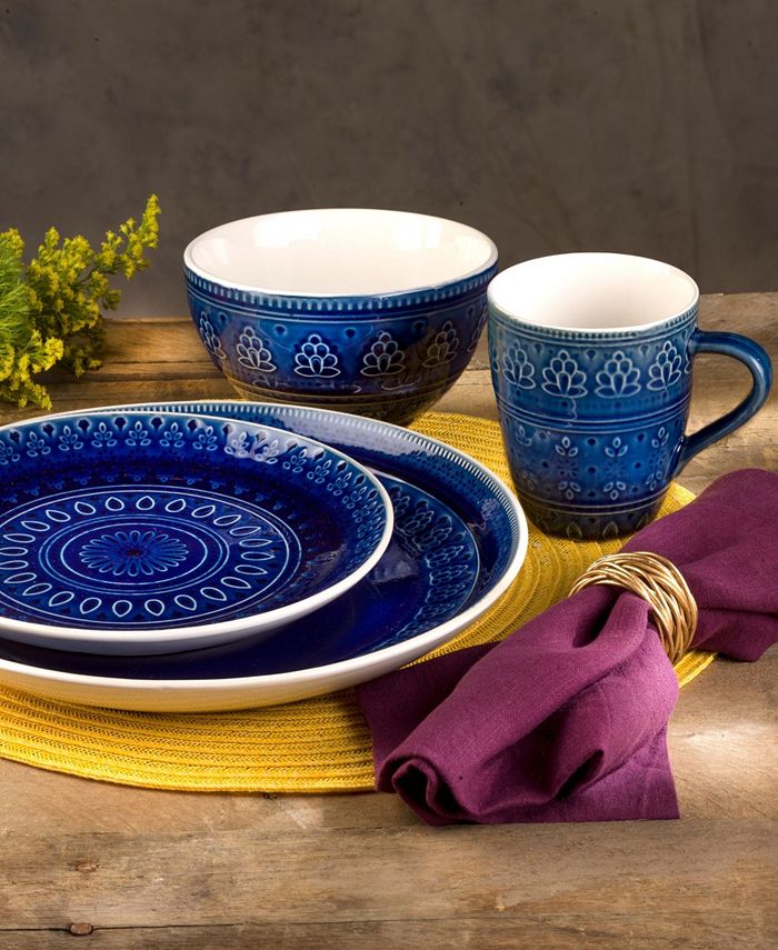 Euro Ceramica Fez Dinnerware Set, 16 Piece - Macy's