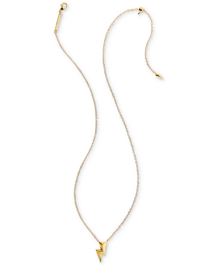 Kendra Scott 14k GoldPlated Lightning Bolt 20" Adjustable Pendant Necklace Macy's
