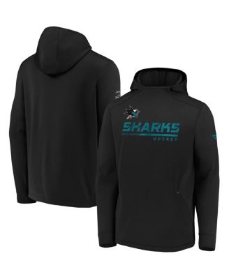 Men's Black San Jose Sharks Authentic Pro Locker Room Pullover Hoodie