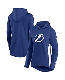 Women's Branded Blue and White Tampa Bay Lightning Authentic Pro Locker Room Pullover Hoodie