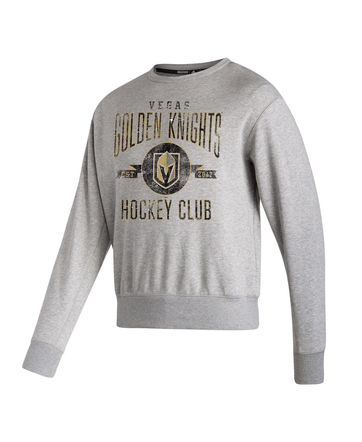 Shop Adidas Originals Men's Adidas Heathered Gray Vegas Golden Knights Vintage-like Pullover Sweatshirt