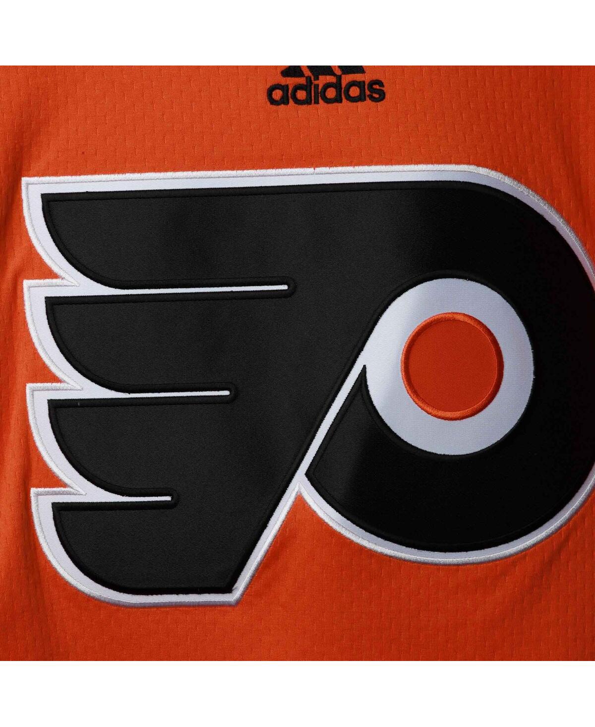 Shop Adidas Originals Men's Adidas Orange Philadelphia Flyers Logo Aeroready Pullover Sweater