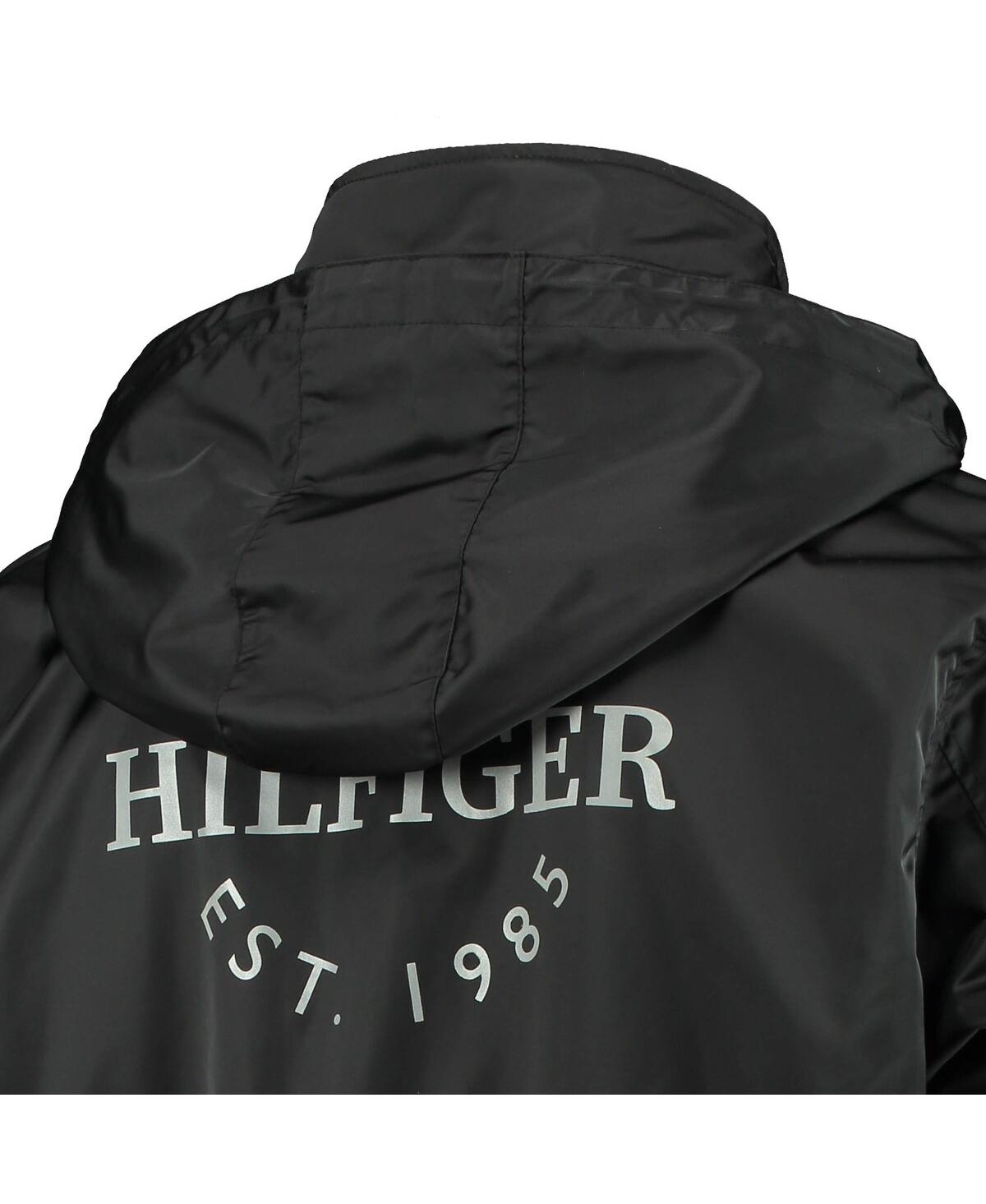 Shop Tommy Hilfiger Men's  Black, Gray Philadelphia Flyers Anorak Quarter-zip Hoodie Jacket In Black,gray