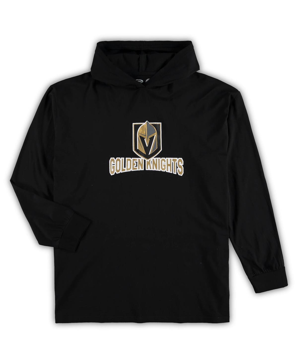 Concepts Sport Men's  Black Vegas Golden Knights Big And Tall Pullover Hoodie And Joggers Sleep Set In Black