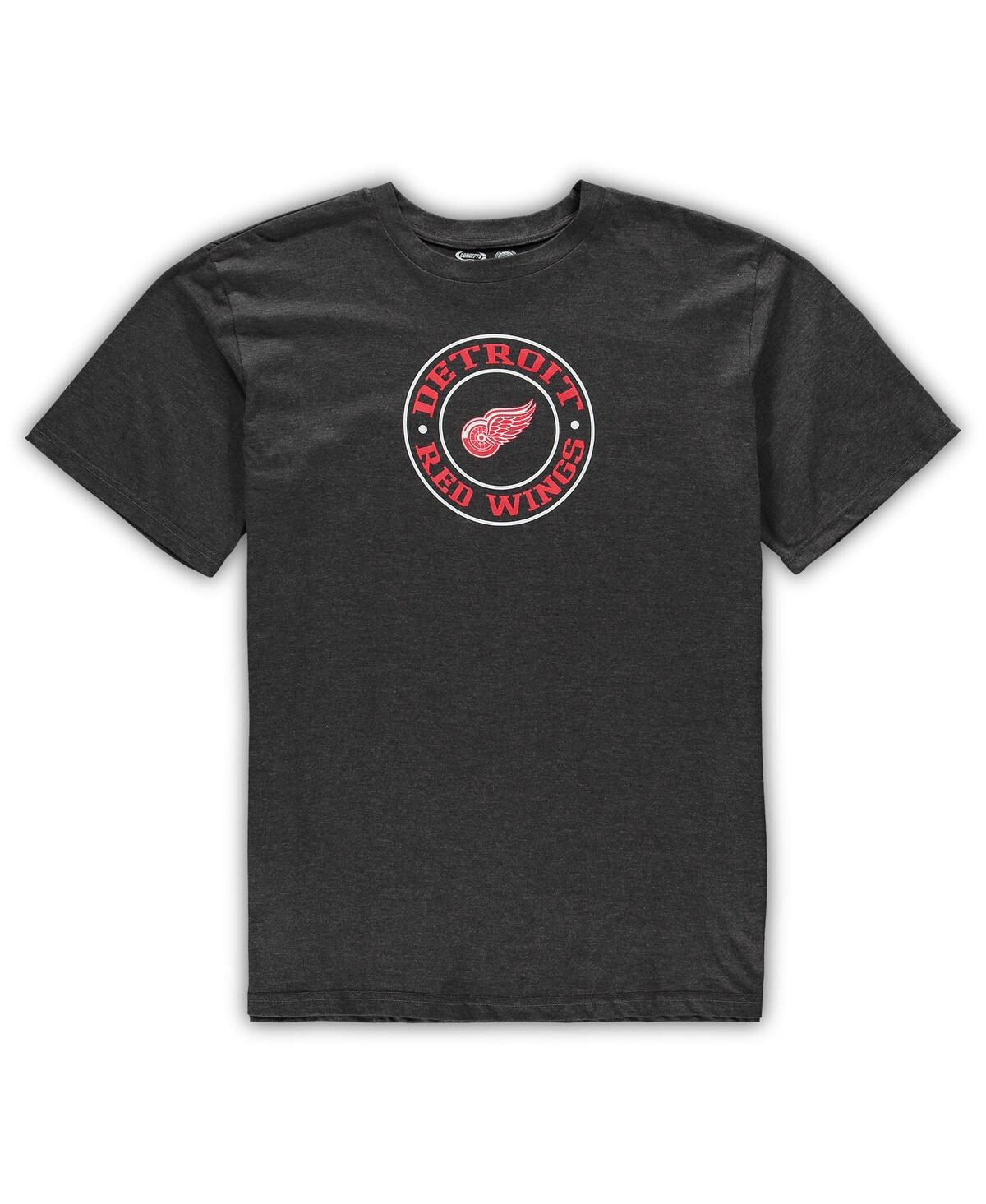 Concepts Sport Men's  Red, Heathered Charcoal New Jersey Devils Big And Tall T-shirt And Shorts Sleep In Red,heathered Charcoal