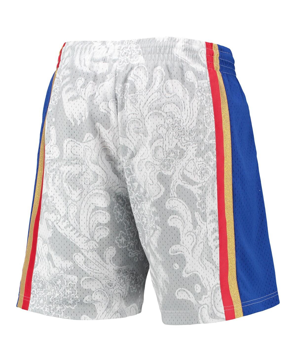 Men's Mitchell & NessPhiladelphia 76ers Hardwood Classics Lunar New Year Swingman Shorts - White