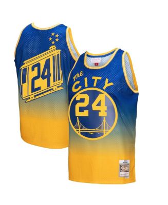 Men's Mitchell & Ness Rick Barry Gold, Royal San Francisco Warriors ...