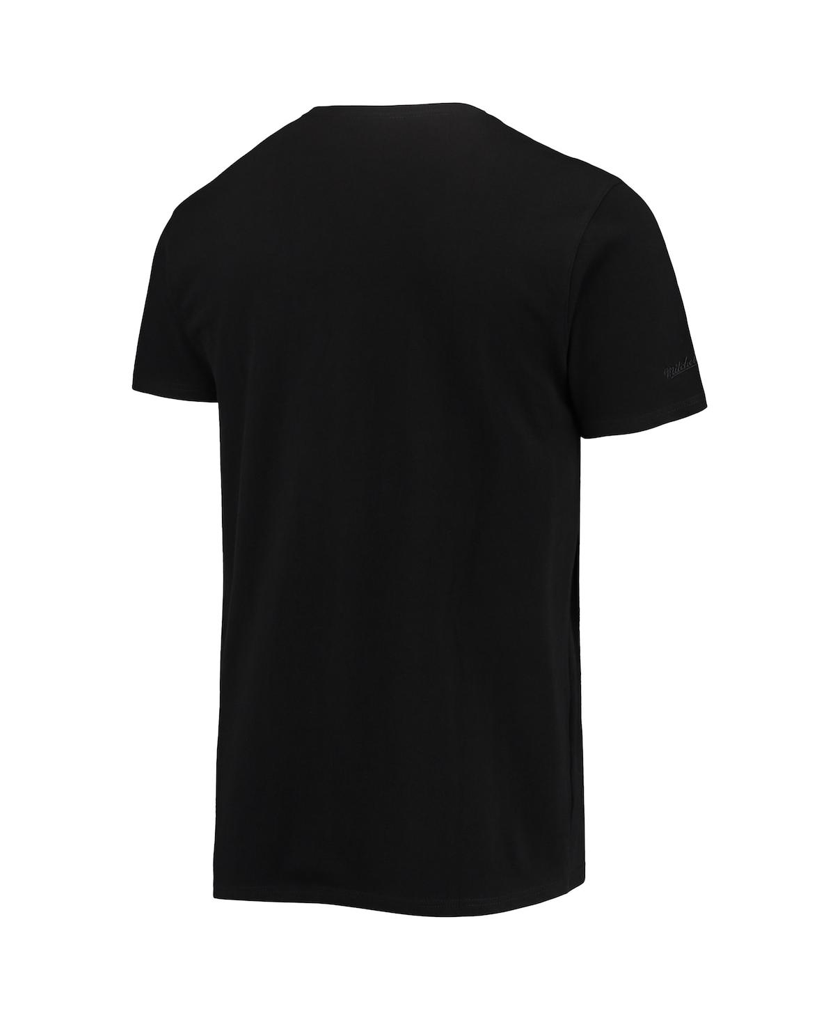 Mitchell & Ness Men's  Black Philadelphia 76ers Big And Tall Hardwood Classics Big Face 4.0 T-shirt In Black