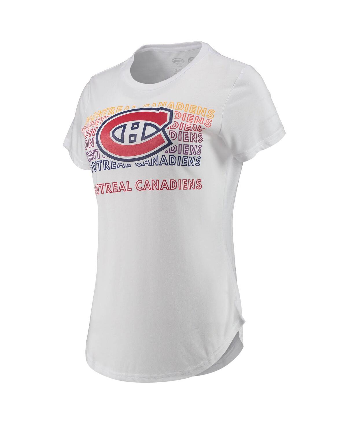 Shop Concepts Sport Women's  White, Charcoal Montreal Canadiens Sonata T-shirt And Leggings Set In White,charcoal