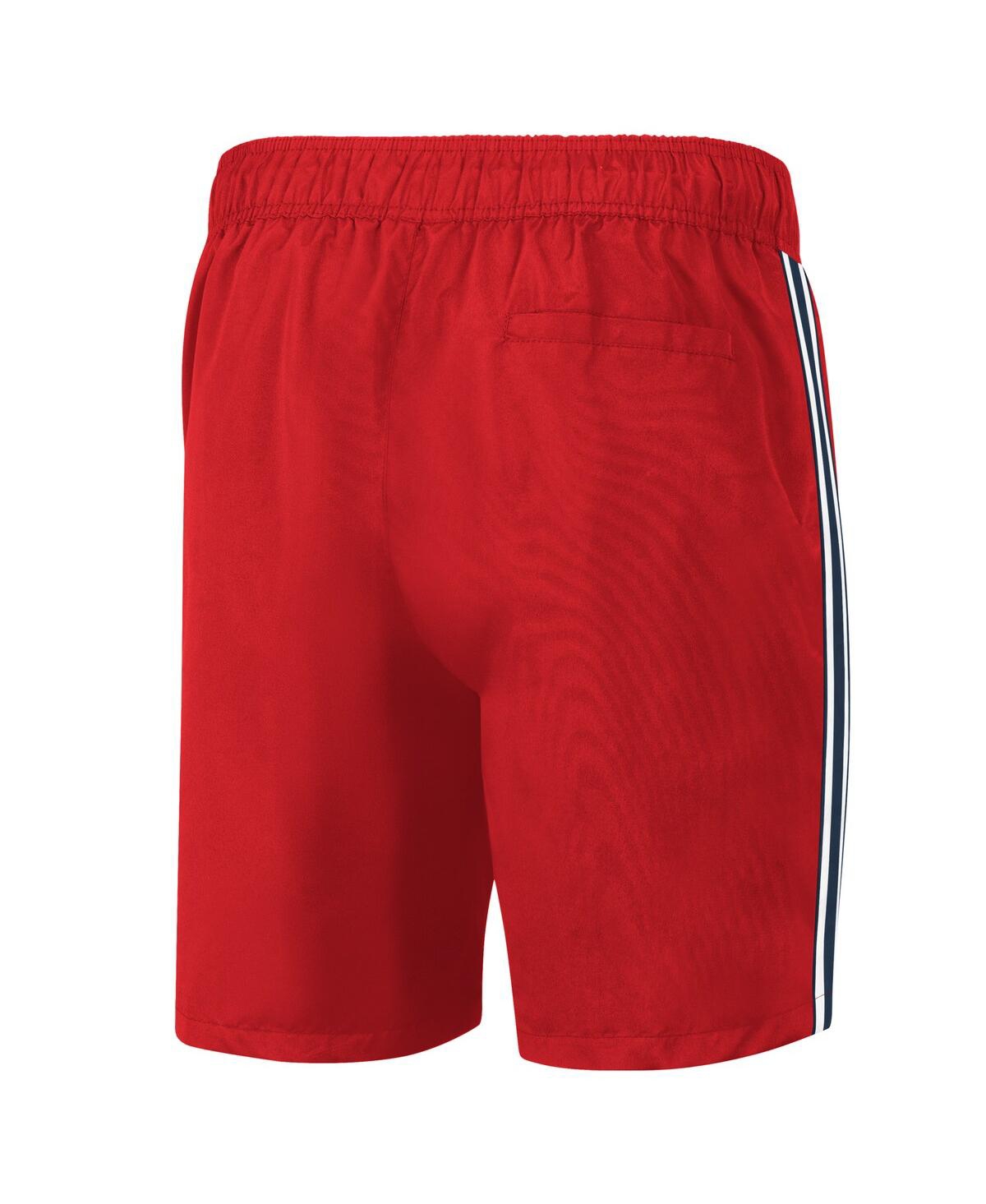 Shop G-iii Sports By Carl Banks Men's  Red And Navy Washington Capitals Sand Beach Swim Shorts In Red,navy