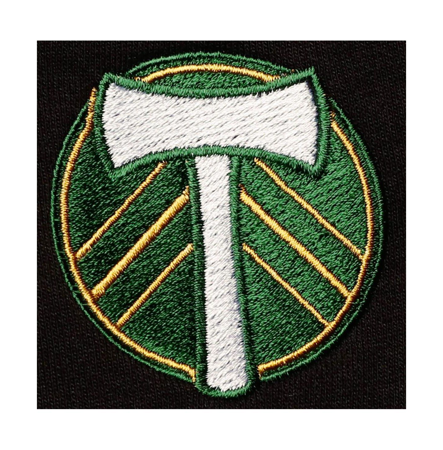 Женская куртка Antigua Black, White Portland Timbers Harbor Raglan Half-Zip — фото 5