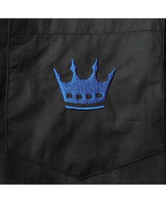 Men's Black Charlotte FC Abstract Cloud Button-Up Shirt