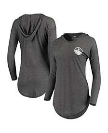 Women's Charcoal San Jose Sharks Sofia Tunic Long Sleeve Hoodie T-shirt