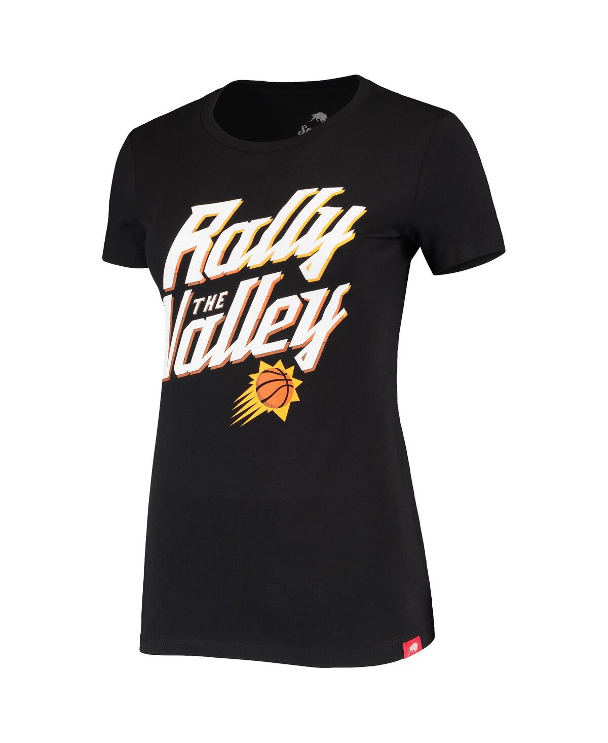 Shop Sportiqe Women's  Heathered Black Phoenix Suns Rally The Valley Davis T-shirt