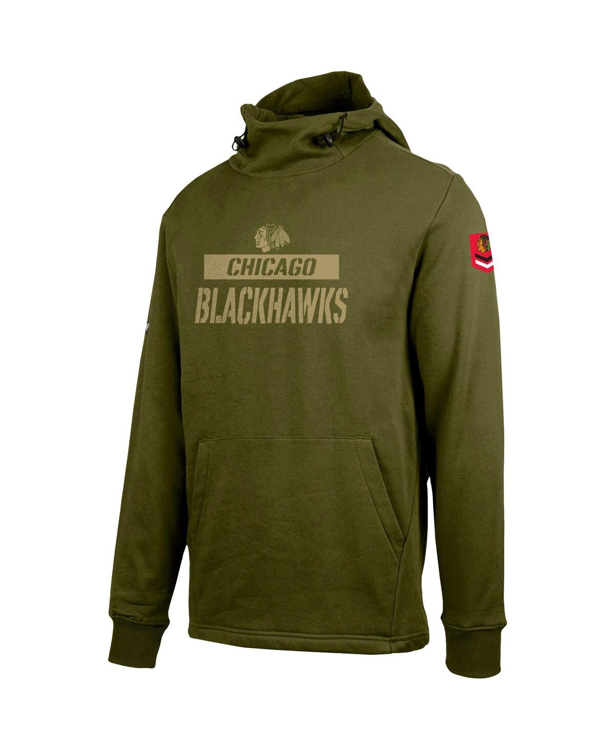 Shop Levelwear Men's  Green Chicago Blackhawks Delta Shift Pullover Hoodie