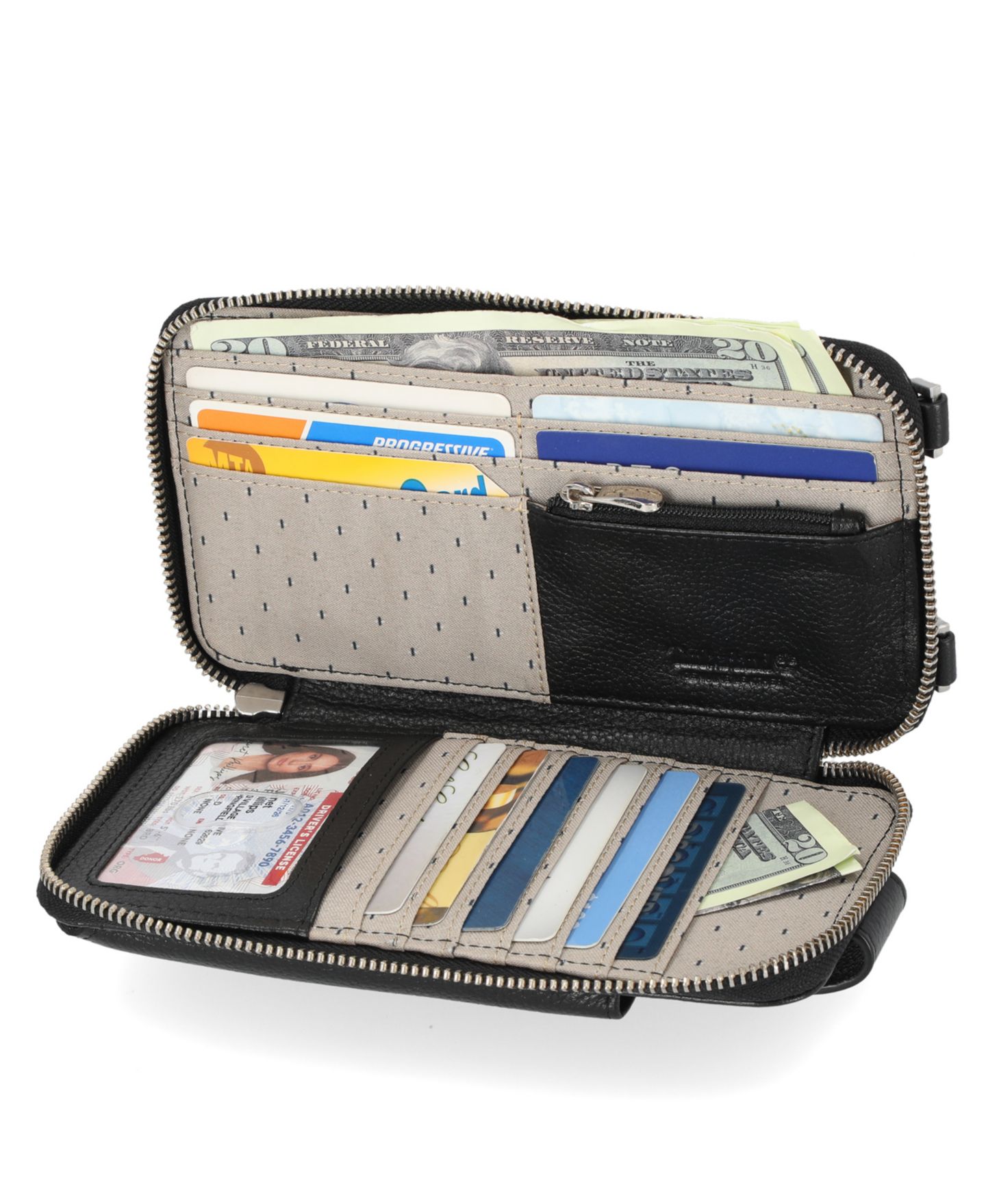Женский кошелёк Timberland RFID Leather Phone Crossbody Wallet Bag, цвет: Чёрный — фото 3