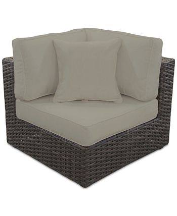 Furniture - Viewport Outdoor 5-Pc. Modular Seating Set (3 Corner Units and 2 Armless Units) with Sunbrella&reg; Cushions