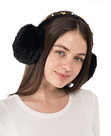 Bead-Embellished Faux Fur Earmuffs, Created for Macy's