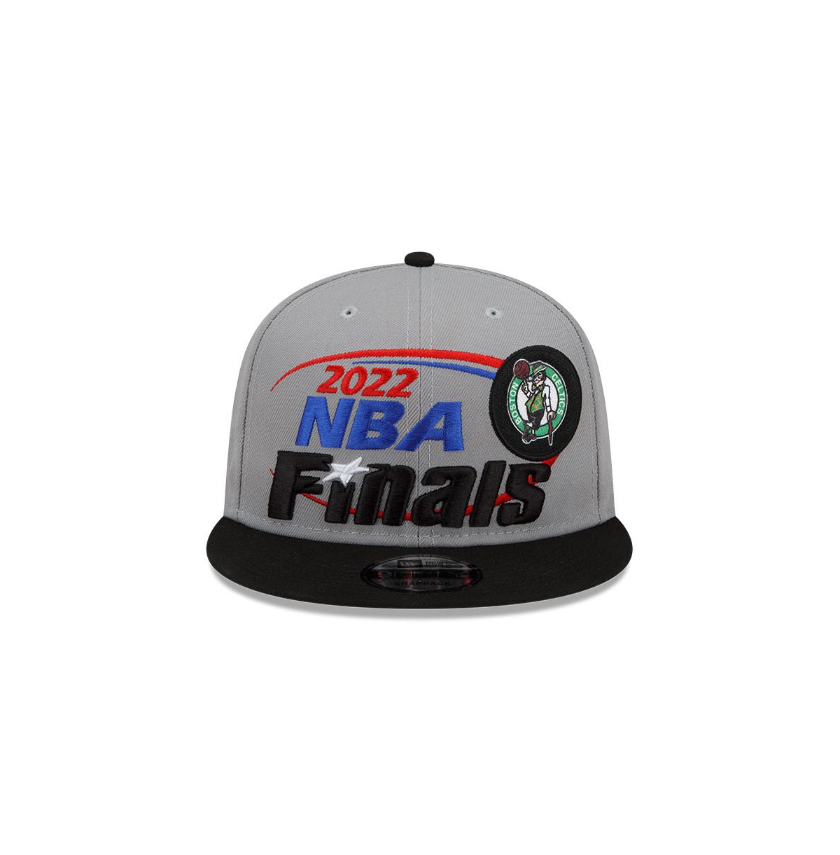 NEW ERA MEN'S NEW ERA GRAY/BLACK BOSTON CELTICS 2022 EASTERN CONFERENCE CHAMPIONS LOCKER ROOM 9FIFTY SNAPBAC 